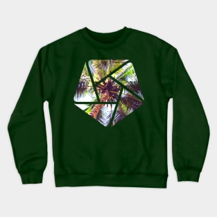 Palm Tree Geometry Summer Design Crewneck Sweatshirt